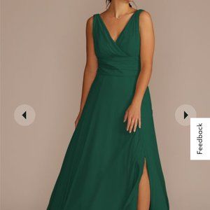 Size 6 surplice tank long chiffon dress - Juniper